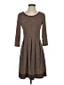 Max Studio Polka Dots Brown Casual Dress Size S - photo 1