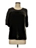 Wrap Black Short Sleeve Blouse Size 8 - photo 1