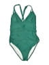 Unbranded Solid Green One Piece Swimsuit Size S (estimated) - photo 1