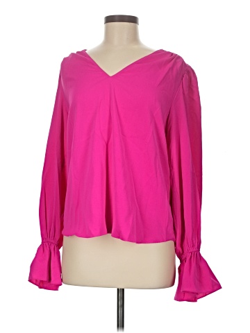 Aqua Long Sleeve Blouse (view 1)