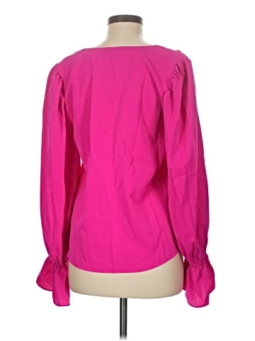 Aqua Long Sleeve Blouse (view 2)