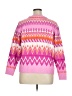 St. John's Bay Chevron-herringbone Pink Pullover Sweater Size XL - photo 2