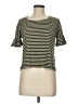 Max Studio Stripes Green Short Sleeve T-Shirt Size M - photo 1