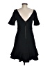 HD in Paris Solid Black Casual Dress Size 8 - photo 2