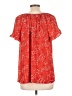 Max Studio 100% Polyester Red Short Sleeve Blouse Size L - photo 2
