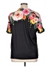 Shein Curve 100% Polyester Floral Black Short Sleeve Turtleneck Size 1X - photo 2