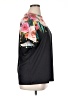 Shein Curve 100% Polyester Floral Black Short Sleeve Turtleneck Size 1X - photo 4