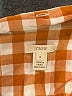 J.Crew 100% Cotton Checkered-gingham Orange Long Sleeve Button-Down Shirt Size 0 - photo 7