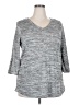 NY Collection Gray 3/4 Sleeve Top Size 2X - photo 1