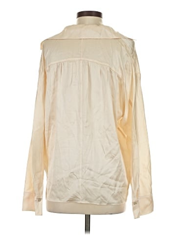Vince. Long Sleeve Silk Top (view 2)