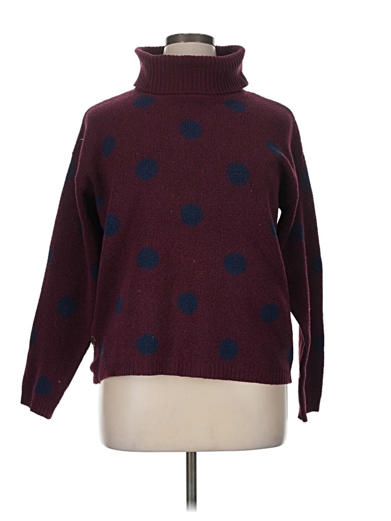 Pre-owned St. John's Bay Turtleneck Sweater In Burgundy