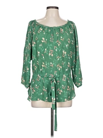Rebecca Taylor 3/4 Sleeve Silk Top (view 1)