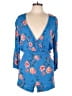 LOFT Beach Floral Blue Romper Size S - photo 1