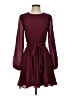 Assorted Brands 100% Polyester Solid Burgundy Casual Dress Size S - photo 1