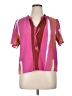 Nine West Color Block Pink Short Sleeve Blouse Size XL (petite) - photo 1