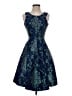 Tracy Reese Paisley Blue Cocktail Dress Size 0 - photo 1