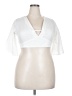 Romwe Ivory Short Sleeve Top Size XXL - photo 1