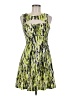 Guess 100% Polyester Print Green Cocktail Dress Size M (estimated) - photo 1