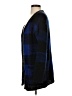 Love By Design 100% Acrylic Plaid Blue Cardigan Size S - photo 5