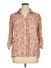 Indigo Rose Floral Tan 3/4 Sleeve Blouse Size XL - photo 1