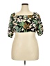 Shein Curve Green Short Sleeve Blouse Size 2X - photo 1