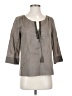 J.Crew 100% Cotton Gray 3/4 Sleeve Blouse Size 2 - photo 1