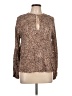 Olivaceous Animal Print Brown Long Sleeve Blouse Size L - photo 1