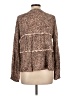 Olivaceous Animal Print Brown Long Sleeve Blouse Size L - photo 2