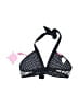 Commando Chevron-herringbone Black Swimsuit Top Size XS - photo 2