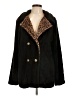 Shein 100% Polyester Animal Print Black Coat Size L - photo 1