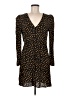 MNG Animal Print Black Casual Dress Size 8 - photo 1