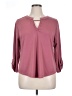 Cure Burgundy 3/4 Sleeve Blouse Size XL - photo 1