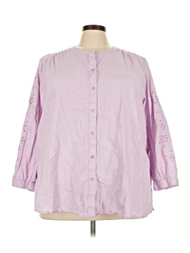 Lane Bryant 3/4 Sleeve Button Down Shirt