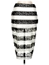 Express Stripes Silver Formal Skirt Size 4 - photo 1