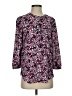 Not Your Daughter's Jeans 100% Polyester Floral Purple 3/4 Sleeve Blouse Size XS - photo 1