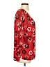 Ellen Tracy 100% Polyester Hearts Red 3/4 Sleeve Blouse Size M - photo 4