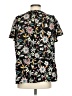 Pleione 100% Polyester Floral Black Short Sleeve T-Shirt Size S - photo 2