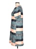 Unbranded Stripes Teal Casual Dress Size L - photo 5