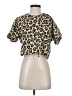Zara Animal Print Brown Short Sleeve Top Size XS - photo 1