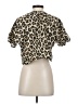 Zara Animal Print Brown Short Sleeve Top Size XS - photo 2