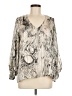 Tyche 100% Polyester Silver 3/4 Sleeve Blouse Size M - photo 1