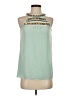 The Limited Outlet 100% Polyester Green Sleeveless Blouse Size XS - photo 1