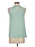 The Limited Outlet 100% Polyester Green Sleeveless Blouse Size XS - photo 2