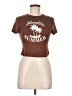 Shein Brown Short Sleeve T-Shirt Size 6 - photo 1
