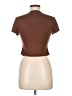 Shein Brown Short Sleeve T-Shirt Size 6 - photo 2