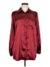 Unbranded 100% Polyester Burgundy Long Sleeve Blouse Size M - photo 1