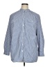 MICHAEL Michael Kors Stripes Blue Long Sleeve Button-Down Shirt Size 1X - photo 1
