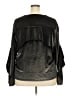 RACHEL Rachel Roy Solid Black Long Sleeve Blouse Size 2X - photo 2