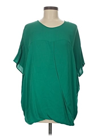 Poleci Short Sleeve Silk Top (view 1)