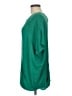 Poleci 100% Silk Green Short Sleeve Silk Top Size M - photo 5